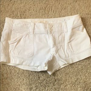 White denim shorts